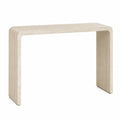 Mesa consola de piedra travertino 120x40x75 cm beige