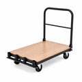 Carro de Plataforma de Madera y Metal con Ruedas