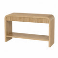 Mesa consola de bambú de 120 cm con estante inferior