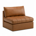 Sillón Modular de Una Plaza en Cuero Sintético Marrón